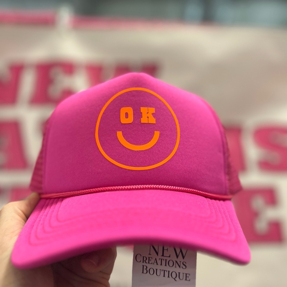Pink Smiley Hat